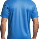 GearGlacier Instant Cooling Quick Dry Workout T-Shirt Men Undershirt Moisture Wicking Performance Running Comfort Tee (Blue, L)