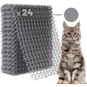 Petfolio 24 Pack Scat Mat for Cats - 16.5 x 13.4 Inch Cat Spike Mat with 1 Inch Spikes is A Perfect Pet Training Mats for Cat Repellent Indoor & Outdoor. Keep Cats Away All Year Round