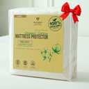 Waterproof Organic Mattress Protector King  Soft Organic Cotton Top  Noiseless & Breathable 250 GSM Pad Cover  Deep Pocket Fitted Design