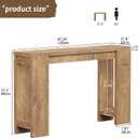 Tohomeor Entryway Console Table, Farmhouse Narrow Sofa Table Behind Couch, Wood Rectangular Accent Table for Living Room Hallway Entrance Foyer, Rustic Wood Grain, 47.24"W
