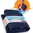 SunnyBay Extra Large Microwave Heating Pad, Microwavable Heavy Weighted Full Body Moist Hot or Cold Pack and Washable Fleece Cover, 10x24 Inches, FSA HSA Eligible, 4 lbs, Made in USA, Navy Blue