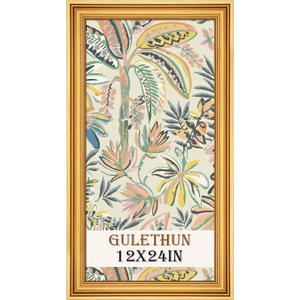 GULETHUN 12x24 Gold Picture Frame - Rustic Modern Photo Frame for Wall Decor, Vintage Poster Display Horizontal/Vertical, 12x24in