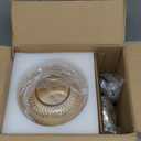 KCO Lighting Amber Glass Ceiling Lamp Mid Century Modern Ceiling Lights Gold Brass Semi Flush Mount Ceiling Light Small Bathroom Ceiling Light Fixtures