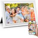 Smart White Digital Picture Frame WiFi Send Photos from Your Phone 16GB Storage 10.1inch 1280x800 IPS Touch Screen Digital Photo Frame Auto-Rotate Wall Mountable Photo Picture Frame Digital, Black 