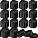 Ecally 16 Pack Adjustable Bed Furniture Risers Square Heavy Duty Stackable Bed Lifts Risers for Mattress Table Sofa Chair Couch Desk Leg(2.2 Inch,Black)