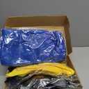 Halloween Costume Accessories Set Adult Women Goggles/Yellow Beanie/Blue Skirt/Suspenders/Gloves/Stockings for Halloween Cosplay Dress Up