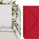 Sustainable Greetings 36-Pack Christmas Photo Card – Red Foil Photo Holder Sleeve, Holiday Photo Frame with Envelopes, Holds 5 x 7 Inches Inserts