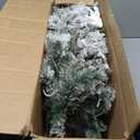 5 ft. Pre-Lit Hinged Artificial Christmas Tree Snow Flocked with 9 Modes Remote Control Lights