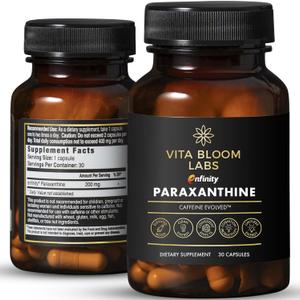 Enfinity Paraxanthine Capsules, Clean Energy & Focus, Caffeine Alternative | 200 mg per Capsule | 30 Capsules per Bottle | Formulated in USA, GMP Certified, Non-GMO, Kosher, EXP Date  06/2028