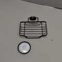 TAILI Soap Holder Dish Suction Cup, Bar Shampoo Rack for Shower Wall, Draining Soap Saver Tray for Bathroom, Rustproof Stainless Steel Sponge Holder for Tub, Kitchen, Drill-Free, Black (1 Tier)