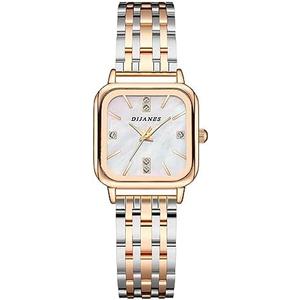 Avaner Women's Square Wrist Watches: Stainless Steel Band Analog Quartz Rhinestones Bracelet Watch
