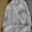 Homemate Heated Blanket Electric Throw - 50"x60" Heating Blanket Throw 1/2/4/6/8 Hours Auto-Off 10 Heat Levels Over-Heat Protection Luxury Faux Fur Sherpa ETL Certification, Grey