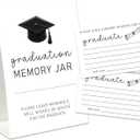 2026 Graduation Advice Card, 1 Graduation Sign with 50PCS Advice and Wishes Cards, College Grad Party Games and Decorations Supplies-GMJ04