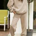 Fixmatti Women Hoodies Tracksuit Long Sleeve Sweatshirts Jogger Pant 2 Piece Outfits (S)