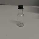 Belle Vous Mini Liquor Bottles (48 Pack) - Reusable Plastic 25ml (0.85 fl oz) Empty Spirit Bottle with Black Screw Cap, Liquid Funnel for Easy Pouring, Filling - Miniature Bottles - Weddings & Parties