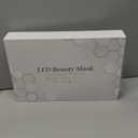 Yahi Red Light Photon Facial & Neck Mask with Remote Control, 7 Custom Modes with Infrared, Portable & Rechargeable with Timer for Home Use, 175 HighDensity Light Beads, White