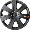 Alpena VR Carbon Vehicle Wheel Covers, Premium European-Made Rim Covers with 3-Step Retention System, Durable Hub Caps Fits Most Steel Wheels, Set of 4, 16 inch (Black)