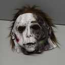 GTETKDE Halloween Michael Myers Mask 2024 Halloween Horror Cosplay Costume Scar Mask