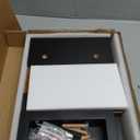 WESTREE Dual Monitor Stand Riser, Wood and Steel Multi-Purpose Desktop Storage Stand for 2 Monitors for Computer, Laptop, Printer, TV, Rustic Brown (Large)