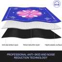 XINTONG Mahjong Mat, 3232 Inches, Mahjong Mat for Table|Anti-Slip | Noise Reduction | Waterproof | Wrinkle-Free, Mah jongg Mat Transported in Curly Packaging, No Creases. (Blue)