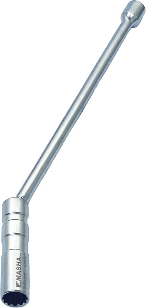 14mm Swivel Magnetic With Thin Wall Spark Plug Socket,3/8 Inch Driver  12 Inch Total Length,12-Point Thin Wall Socket With Enhanced Magnetic Design for BMW,Mini,Nissan