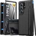 Oterkin for Samsung Galaxy Z Fold 6 Case Built-in Screen Protector [Thinner S Pen Holder & Kickstand] [Hinge Protection] Full Body Shockproof Phone Case for Z Fold 6, Black