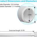 16.5ft Long Gutter Downspout Extensions, Downspout Extender Drainage Pipe for 2"3" and 3"4" Downspout, Outside Diameter 3.1 Inches, Pipe Stretched Length 16.5ft (White-1 pack)