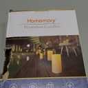 Homemory 10" x 4" Large Waterproof Outdoor Flameless Candles with Remote Control and Timer, Battery Operated Flickering LED Pillar Candles for Outdoor Larterns, Porch, Long Lasting, Set of 2 (Ivory White)