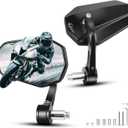 Universal Motorcycle Mirrors for Handlebars, Motorcycle Side Mirrors Handle Mount Bar End Mirror, Motor Mirrors Fit for Scooter, ATV, Dirt Bike, Cruiser, E-bike, Snowmobile
