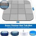 1/2"Extra Thick 85Inch Hot Tub Mat for Inflatable Hot Tub Accessories,Large Hot Tub Eva Foam Pad Padding Foundation for Outdoor Indoor,Portable Spa Pool Accessories Ground Base Flooring Mat Protector
