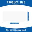 Frienda Wire Shelf Liner Heavy Duty Shelf Liners Packed Flat for Wire Shelving, Waterproof Non Adhesive Plastic Mat for Metal Rack Kitchen Shelves, Shoe Rack(18 x 36 Inch,Clear)