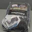 PrinceDeco Velvet Couch Covers for Sofa Soft 4 Pieces Couch Covers for 3 Cushion Couch Sofa Pet Friendly Furniture Protector with Non Slip Elastic Bottom Width Up to 90 Inch (Large, Grey)