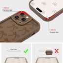 Compatible with iPhone 14 Pro Case, Cute Brown Bow Aesthetic Design for Girls Women Soft Silicone Slim Fit Shockproof Protective Cover
