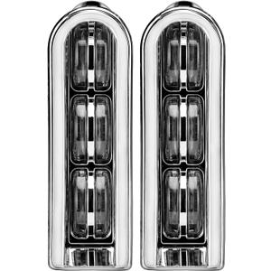 Motorcycle Rear Saddlebag Accent LED Light Insert Filler Support Black Replacement for Harley Touring FLHTCU FLHTK FLTRU Road King Electra Glide Ultra Classic 2014-2022 (Chrome)