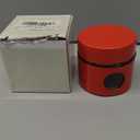 Coffee Canister Travel Jar, Mini Airtight Stainless Steel and Glass Food Storage Container Great for Coffee Bean and Coffee Grounds - Red, 1.4 oz