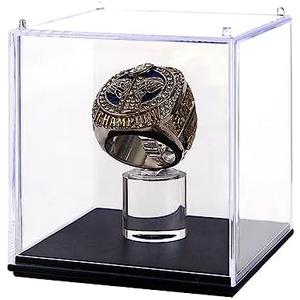Championship Ring Display Case - 1 Slot Hole for Baseball, Softball, Football & High School Rings