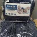 CozyLux King Size Comforter Set Navy Blue - 7 Pieces Bed in a Bag King, Luxury Soft Bed Set for All Seasons, Bedding Set with Down Alternative Comforter, Sheets, Pillowcases & Shams