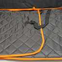 Back Seat Extender for Dogs,Holds 420lbs,Waterproof Dog Car Seat Cover for Back Seat with Hard Bottom,2025 Upgraded Material Dog Hammock for Car,Easy to Use and Clean (Black Orange)
