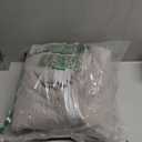 RYB HOME 100% Blackout Silver Grey Curtains, Flax Linen Drapes for Living Room/Nursery/Bedroom, Rod Pocket&Back Tab Panels Light Block and Thermal Insulated, 2 Panels, W52 x L90