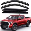 Lightronic Extra Durable Outside Mount Auto Vent Window Visors, Fits 2022-2025 Toyota Tundra CrewMax SR5/Limited/Platinum/Capstone/TRD Pro/1794 Edition/SR, UV Protection Rain Guards, Dark Smoke, 4-Pcs