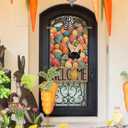 2 x AVOIN colorlife Easter House Flag 28x40 Inch Double Sided Outside, Easter Eggs Bunny Cat Welcome Yard Outdoor Flag