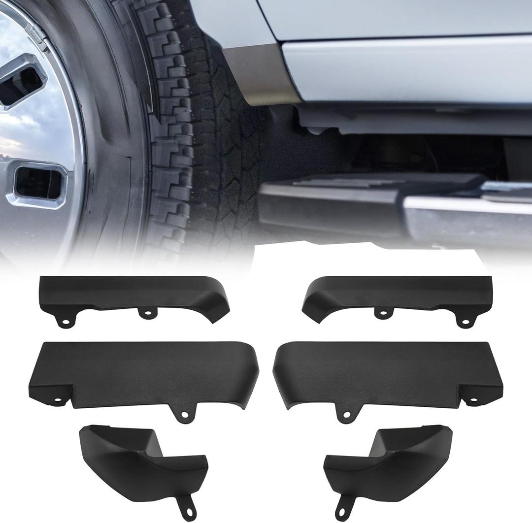 Mud Flap Delete Compatible with Chevy Silverado 2500HD 3500HD (2020-2026) 2WD/4WD, Front & Rear Splash Guards Fender, All Weather Protect Mud Flap Removal Kits for Silverado 2500/3500HD (Set of 6)