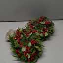 Dingion 4 Pcs Small Christmas Wreaths for Cabinet Kitchen Decor Mini Artificial Wreath 9 Inch Faux Garland with Burlap Ribbon for Vintage Retro Home Table Candle Porch Window Indoor Outdoor Decor