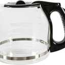 12-Cup Replacement Coffee Carafe Compatible with Mr. Coffee Coffee maker Pot, Replace Part# PLD12 PLD12-RB Series, Black Handle