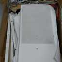 Narrow Dresser Storage Tower with 4 Drawers, Slim Dresser Chest of Drawers with Steel Frame, Wood Top, Dresser for Bedroom, Bathroom, Small Spaces, Laundry, Closet (White) (18.9"D x 7.9"W x 29.5"H (4 Drawers))