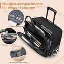 RUCYEN Rolling Laptop Bag,Rolling Briefcase for Men & Women,Laptop Briefcase on Wheels,Carry On Bag for Business Travel