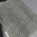FRESHMINT Chenille Bathroom Rugs Mat 24"x17", Non-Slip Bath Mat for Bathroom Floor & Bathtub, Washable Soft Shower Shag Bath Rugs, Fluffy Thick Water Absorbent Microfiber Shower Mat, Sage Green