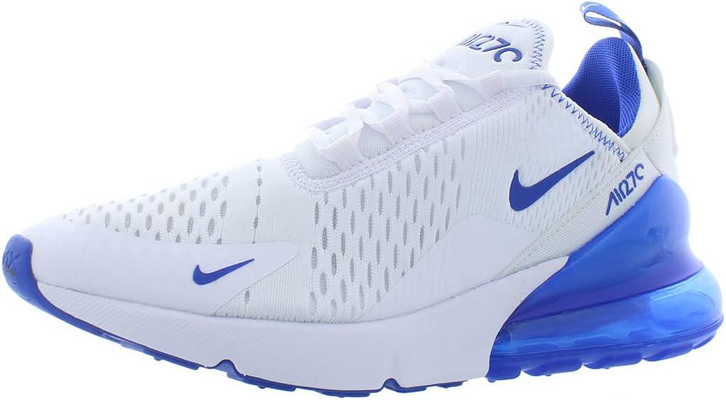 Nike Men's Air Max 270 Sneaker (12, White/Racer Blue-game Royal)