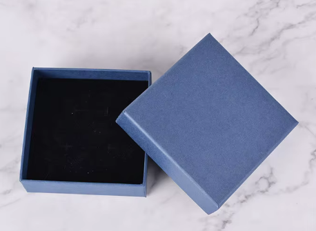 Cardboard Jewelry Gift Boxes, 50 Pack 3.5x3.5x1 Inch, Bulk Jewelry Packaging Small Jewelry Box with Lids for Necklace Ring Bracelet Earring(Blue)