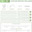 TKZTKZ Sturdy Durable Curtain Rod:White Curtain Rods for Windows 18-60 Inch,Adjustable Heavy Duty Curtains Rod for Bedroom/Kitchen/Dorm/Apartment/Door,Small Modern Decorative Drapery Rods (All-Metal)
